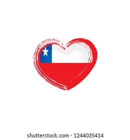 Chile flag, vector illustration on a white background.