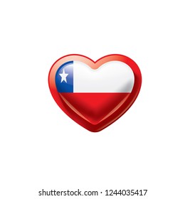 Chile flag, vector illustration on a white background.