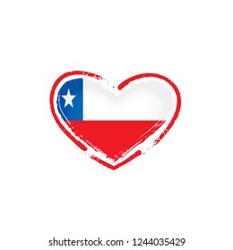 Chile flag, vector illustration on a white background.