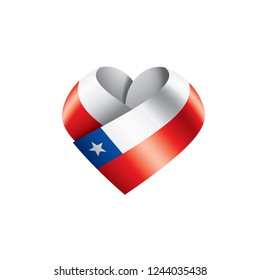 Chile flag, vector illustration on a white background.