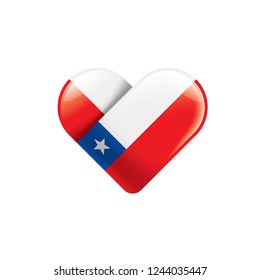Chile flag, vector illustration on a white background.