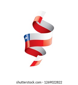 Chile flag, vector illustration on a white background.