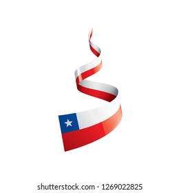 Chile flag, vector illustration on a white background.