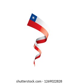 Chile flag, vector illustration on a white background.