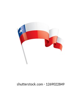 Chile flag, vector illustration on a white background.