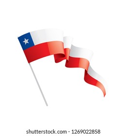 Chile flag, vector illustration on a white background.