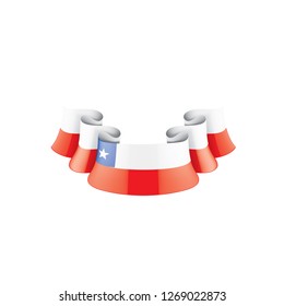 Chile flag, vector illustration on a white background.