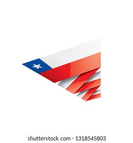 Chile flag, vector illustration on a white background.
