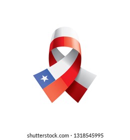 Chile flag, vector illustration on a white background.