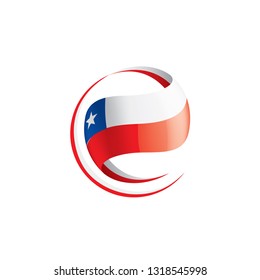 Chile flag, vector illustration on a white background.