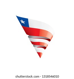 Chile flag, vector illustration on a white background.