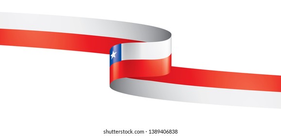 Chile flag, vector illustration on a white background.