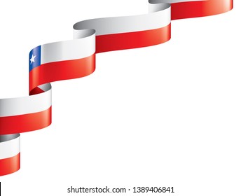 Chile flag, vector illustration on a white background.
