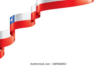 Chile flag, vector illustration on a white background.