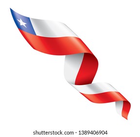 Chile flag, vector illustration on a white background.