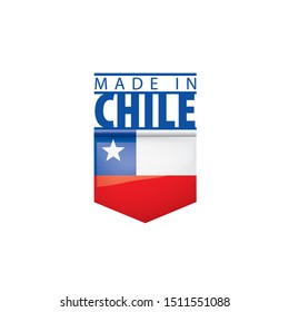 Chile flag, vector illustration on a white background.