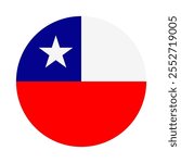 Chile Flag vector illustration. Simple flag Chile icon emoji design.