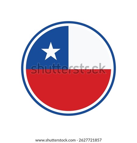 Chile Flag vector illustration. Simple flag Chile icon emoji design. EPS10