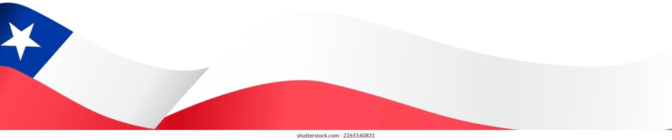 Onda de bandera de Chile aislada en png o fondo transparente