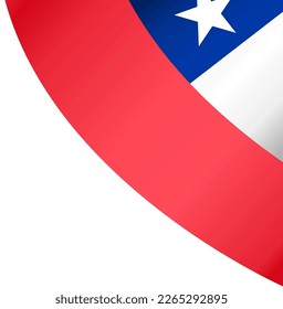 Chile flag wave isolated on png or transparent background
