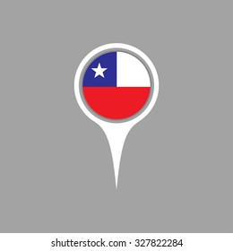 Chile flag,pin