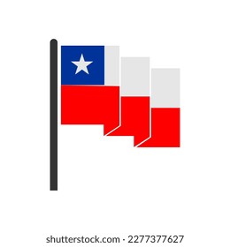 Chile Flaggen Symbol Set, Chile Unabhängigkeitstag Symbol gesetzt Vektorsymbol