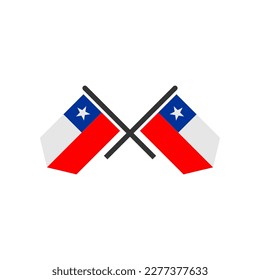 Chile flags icon set, Chile independence day icon set vector sign symbol