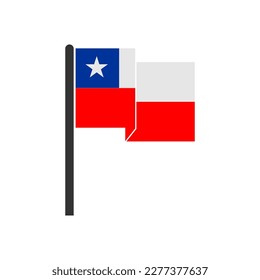 Chile Flaggen Symbol Set, Chile Unabhängigkeitstag Symbol gesetzt Vektorsymbol