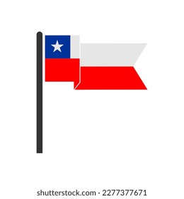 Chile flags icon set, Chile independence day icon set vector sign symbol