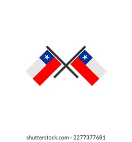 Chile flags icon set, Chile independence day icon set vector sign symbol