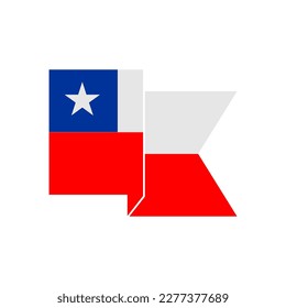 Chile flags icon set, Chile independence day icon set vector sign symbol