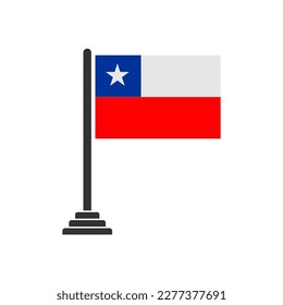 Chile flags icon set, Chile independence day icon set vector sign symbol