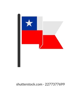 Chile flags icon set, Chile independence day icon set vector sign symbol
