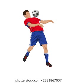 Chile futsal, football, or soccer player hold ball with chest vector.