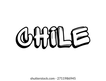 Chile graffiti word Vector fuente
Palabra de fuente del Vector en un fondo blanco