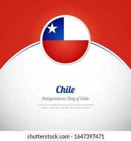 Chile glücklicher Unabhängigkeitstag mit kreativem bunter Hintergrund der Flagge