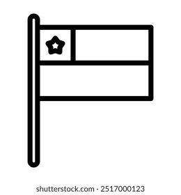 Chile icon in minimalist style