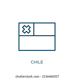 chile icon. Thin linear chile outline icon isolated on white background. Line vector chile sign, symbol for web and mobile