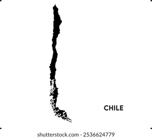 Design de vetor de ícone do Chile, Design de logotipo do Chile, o charme único do Chile e maravilhas naturais, Use-o em seus materiais de marketing, guias de viagem, ou projetos digitais, Chile mapa logotipo vetor