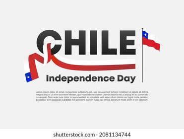 Chile independence day background banner poster for national celebration on September 18 th.
