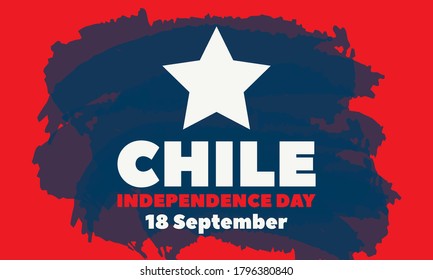 Chile independence Day, (Felices Fiestas Patrias (spanish). This public holiday is always celebrated in Chile on September 18th. Poster, card, banner design. EPS 10.