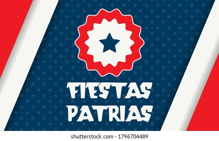 Chile independence Day, (Felices Fiestas Patrias (spanish). This public holiday is always celebrated in Chile on September 18th. Poster, card, banner design. EPS 10.