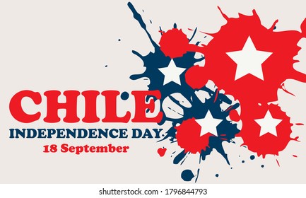 Chile independence Day, (Felices Fiestas Patrias (spanish). This public holiday is always celebrated in Chile on September 18th. Poster, card, banner design. EPS 10.