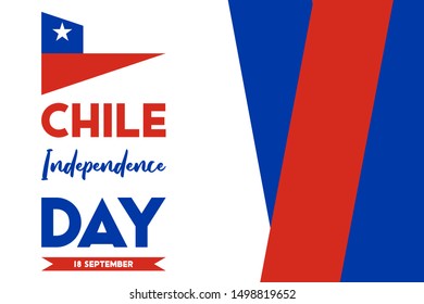 Chile Independence Day. Fiestas Patrias. Celebrate in September 18. Patriotic. Poster, card, banner, template, background. Vector EPS 10