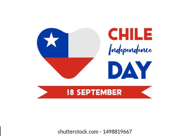 Chile Independence Day. Fiestas Patrias. Celebrate in September 18. Patriotic. Poster, card, banner, template, background. Vector EPS 10