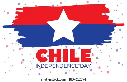 Chile Independence Day. Fiestas Patrias. Celebrate in September 18. Patriotic Poster, card, banner, template, background. Vector EPS 10