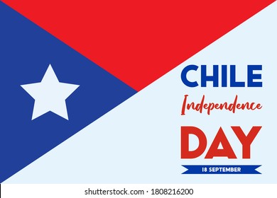 Chile Independence Day. Fiestas Patrias in Spanish. Celebrate in September 18. Patriotic Poster, card, banner, template, background. Vector EPS 10