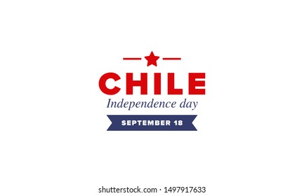 Chile Independence Day. Happy national holiday Fiestas Patrias. Freedom day. Celebrate annual in September 18. Chile flag. Patriotic chilean design. Poster, card, banner, template, background. Vector