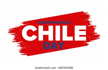 Chile Independence Day. Happy national holiday Fiestas Patrias. Freedom day. Celebrate annual in September 18. Chile flag. Patriotic chilean design. Poster, card, banner, template, background. Vector