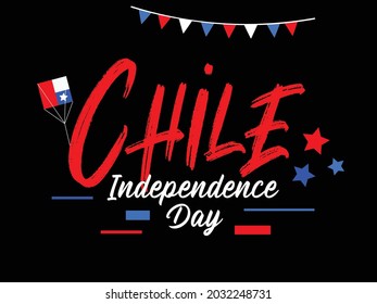 Chile Independence Day. Happy National Holiday Fiestas Patrias. September 18 Background Design.